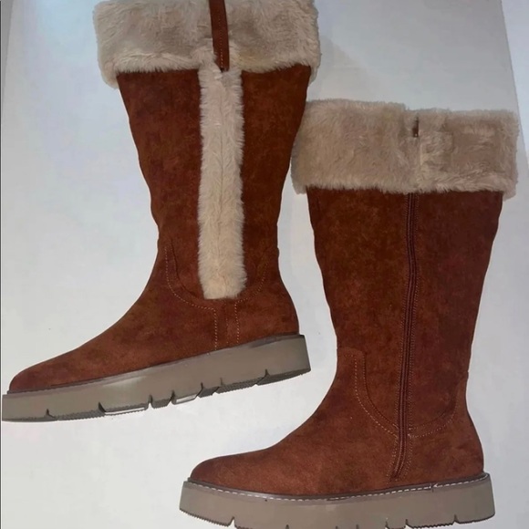 Midnight Velvet Cozy Tall Fur & Suede WMNS Tall Boots SIZE : 9 (NWD) - Picture 4 of 9
